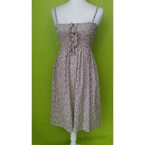 MH Collection Empire Ruffle Stretch Flora Dress L